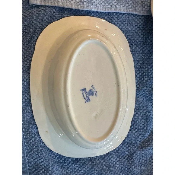 Wood and Son's GAY DAY Blue & White Floral Print Vegetable Bowl - Picture 5 of 6